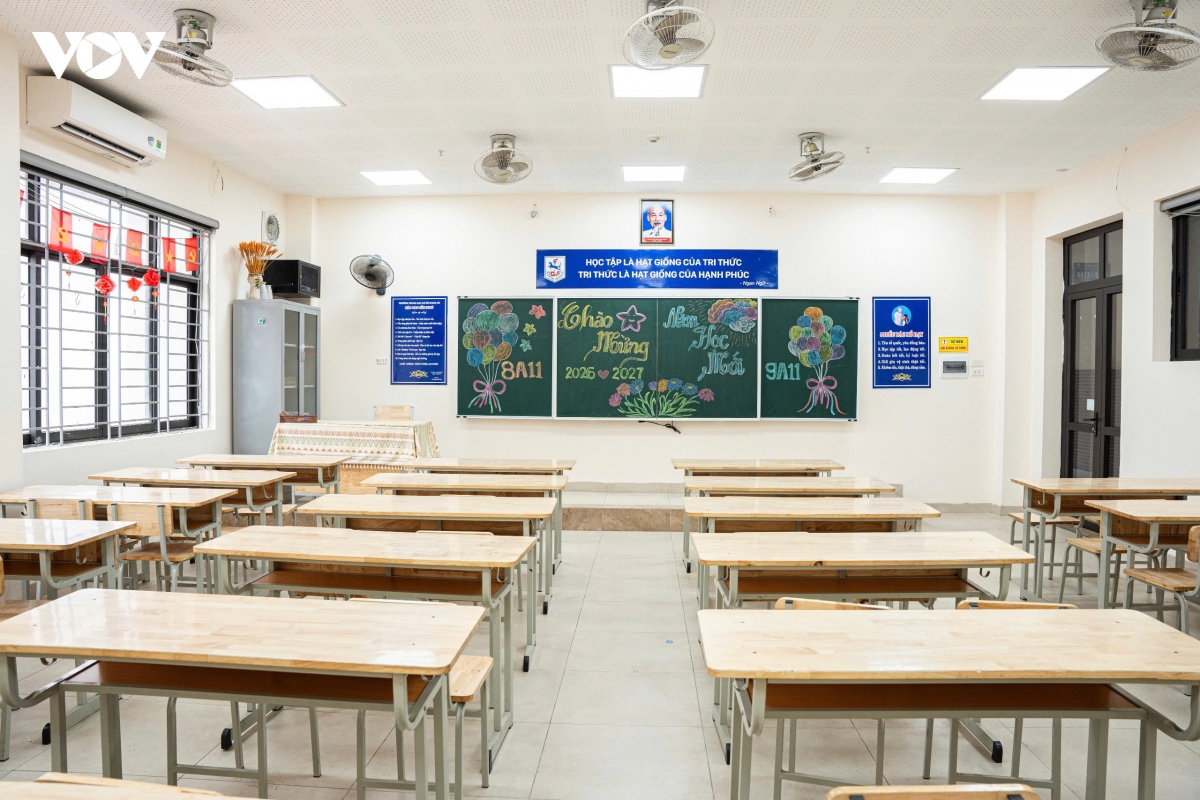 sau sap xep, truong hoc ha noi chuan bi nam hoc moi ra sao hinh anh 1