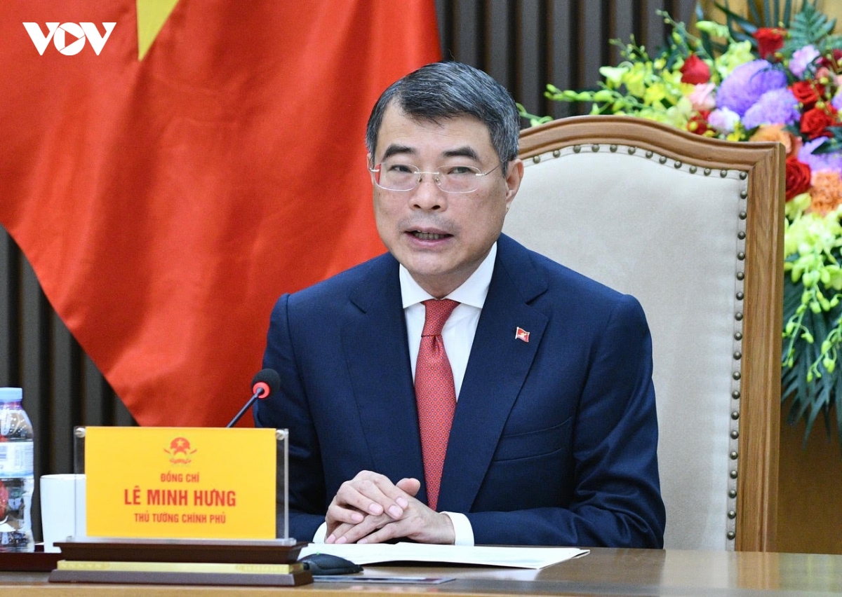 thu tuong chinh phu le minh hung dien dam voi thu tuong Duc friedrich merz hinh anh 1