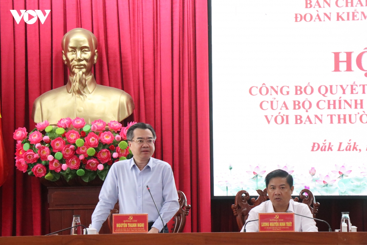 cong bo quyet dinh kiem tra, giam sat nam 2026 ban thuong vu tinh uy Dak lak hinh anh 2
