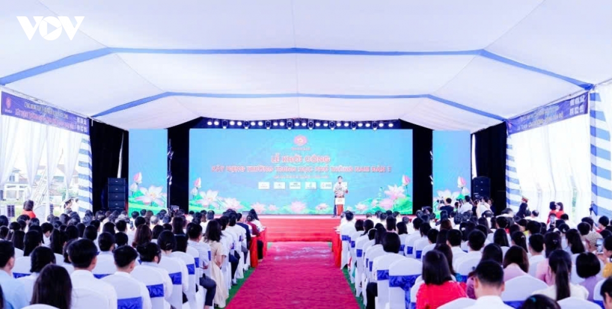 pho thu tuong du le khoi cong xay dung truong thpt nam Dan 1, tinh nghe an hinh anh 2