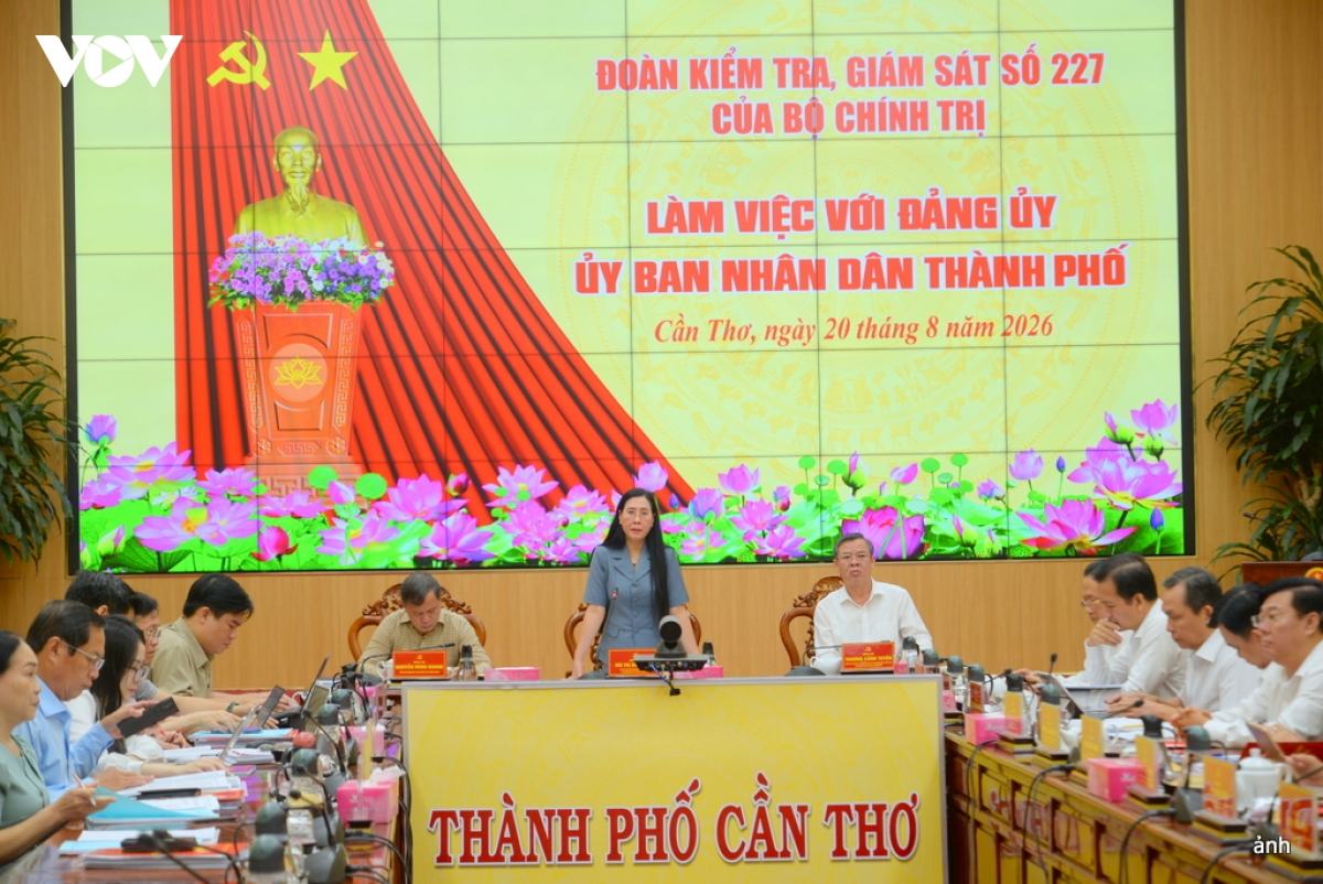 Doan kiem tra, giam sat cua bo chinh tri lam viec voi thanh pho can tho hinh anh 1