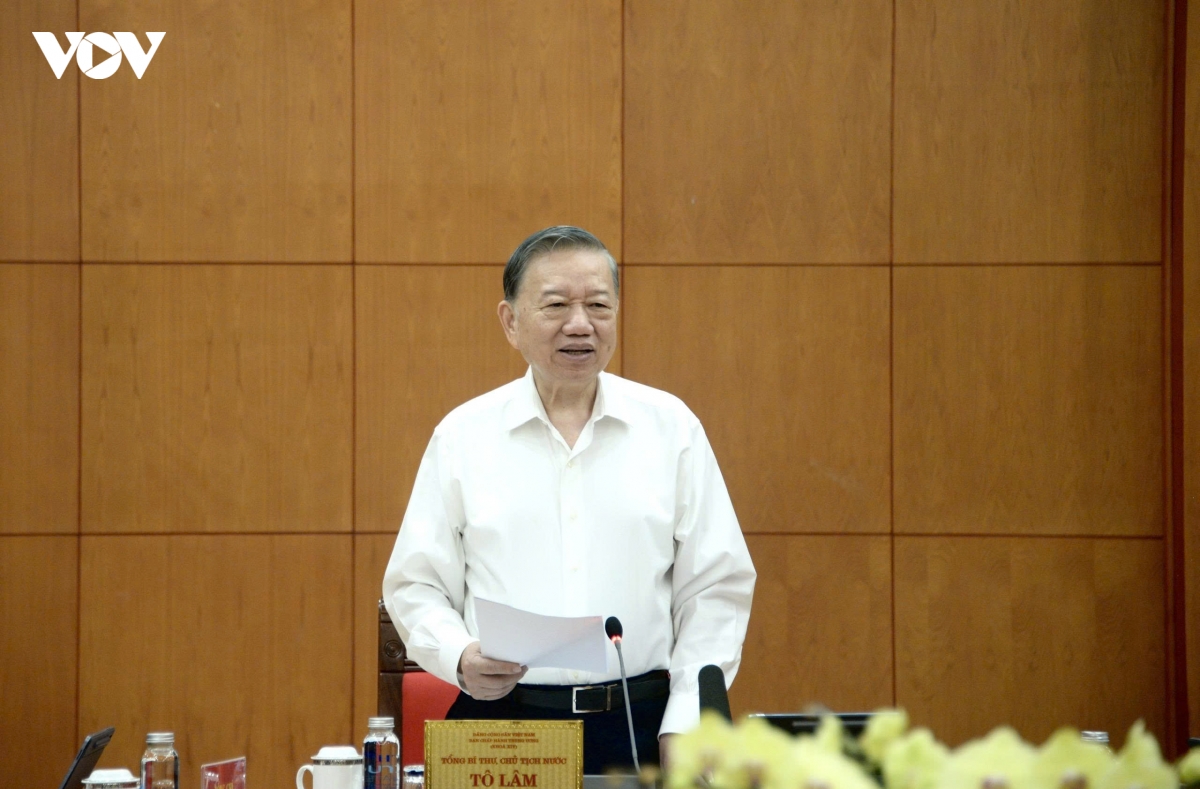 tong bi thu, chu tich nuoc to lam lam viec voi cac co quan ve nghi quyet 71 hinh anh 1