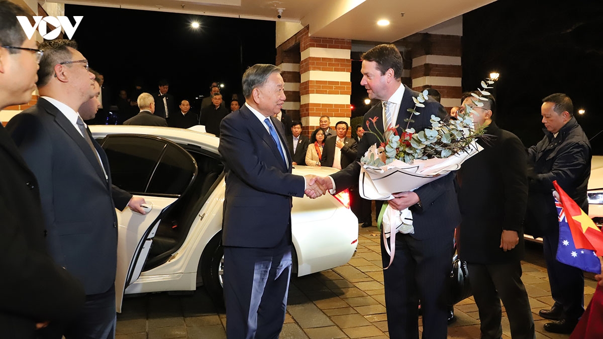 Tổng Bí thư, Chủ tịch nước Tô Lâm đến thủ đô Canberra, tiếp tục chuyến thăm Australia