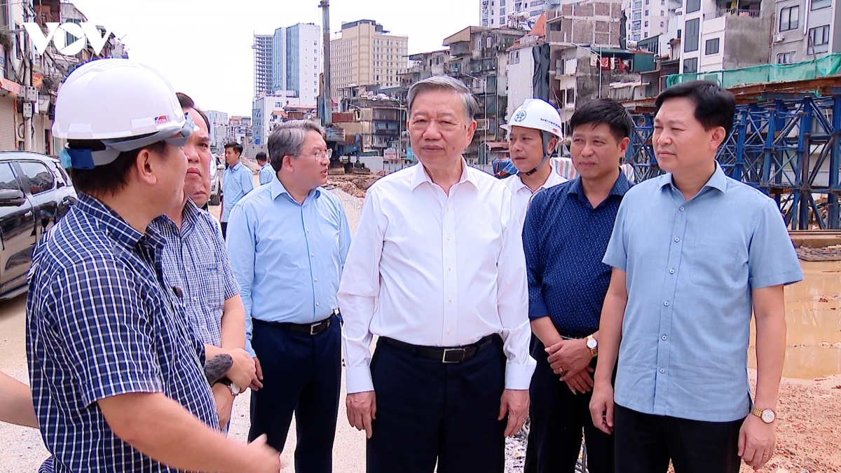 tong bi thu, chu tich nuoc to lam kiem tra thuc te mot so du an tai ha noi hinh anh 1