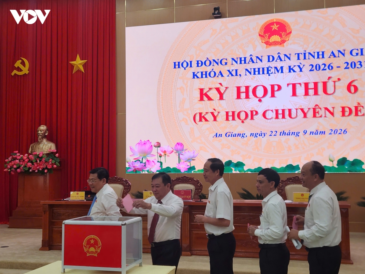 ba tran thi thanh huong duoc bau giu chuc chu tich hDnd tinh an giang hinh anh 1