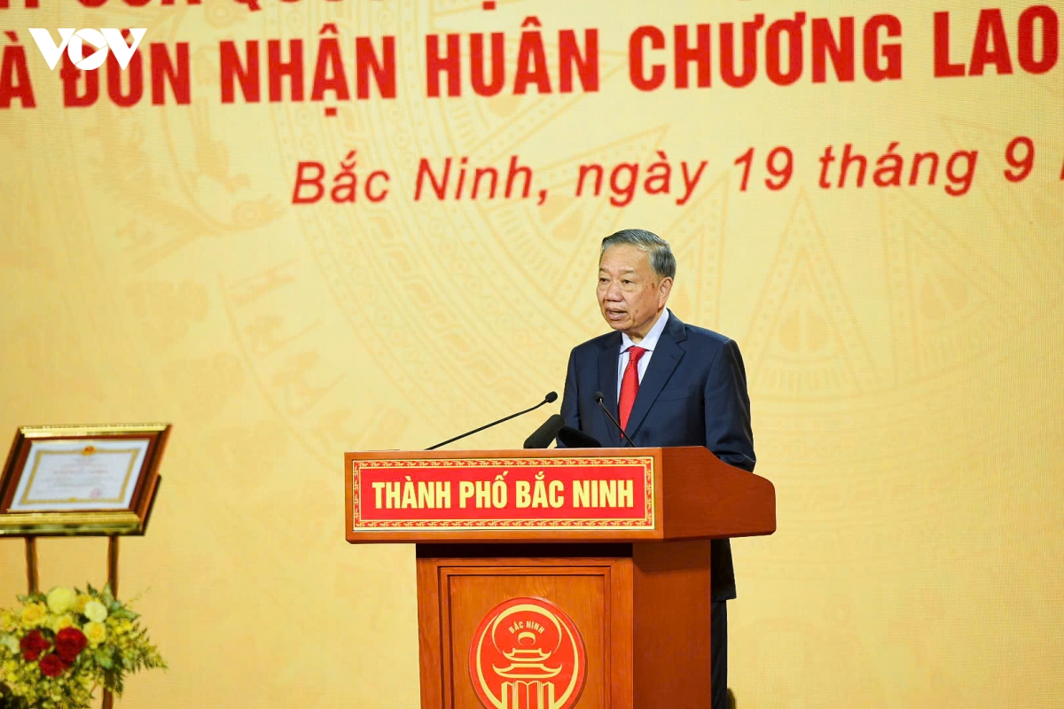 tong bi thu, chu tich nuoc to lam du le cong bo thanh lap thanh pho bac ninh hinh anh 2