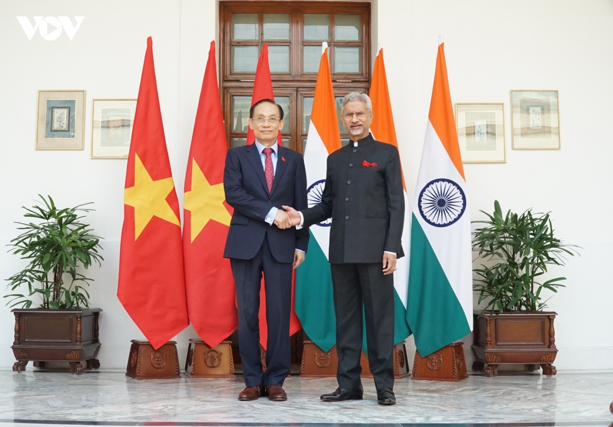 bo truong le hoai trung dong chu tri ky hop Uy ban hon hop viet nam - An Do hinh anh 1