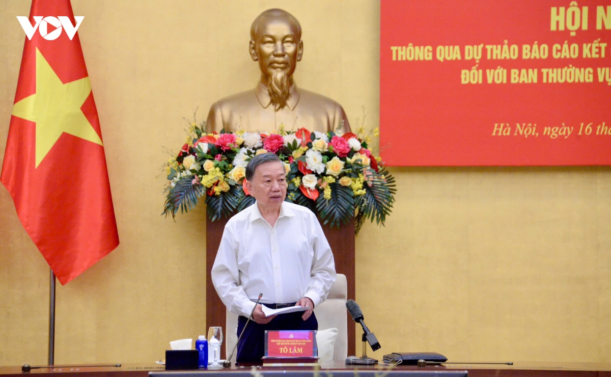 hoi nghi thong qua ket qua kiem tra, giam sat doi voi ban thuong vu Dang uy quoc hoi hinh anh 1