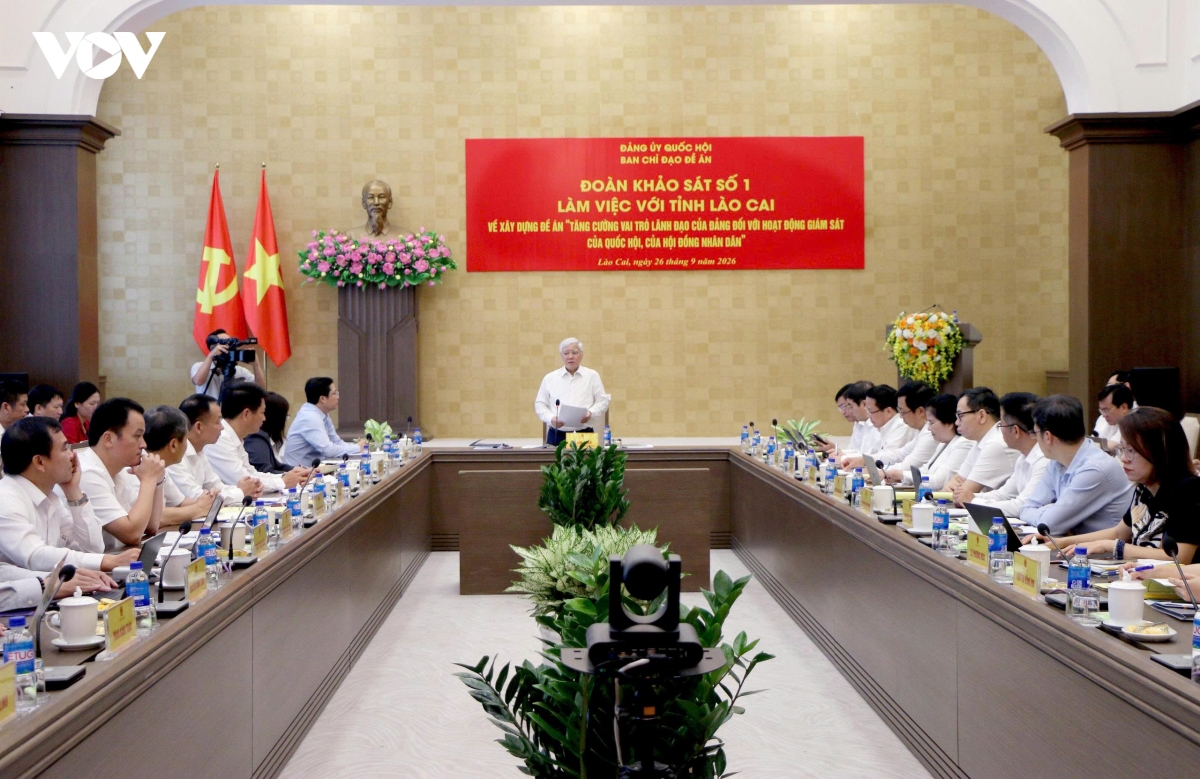 Đoàn khảo sát số 1 của Đảng ủy Quốc hội làm việc với tỉnh Lào Cai