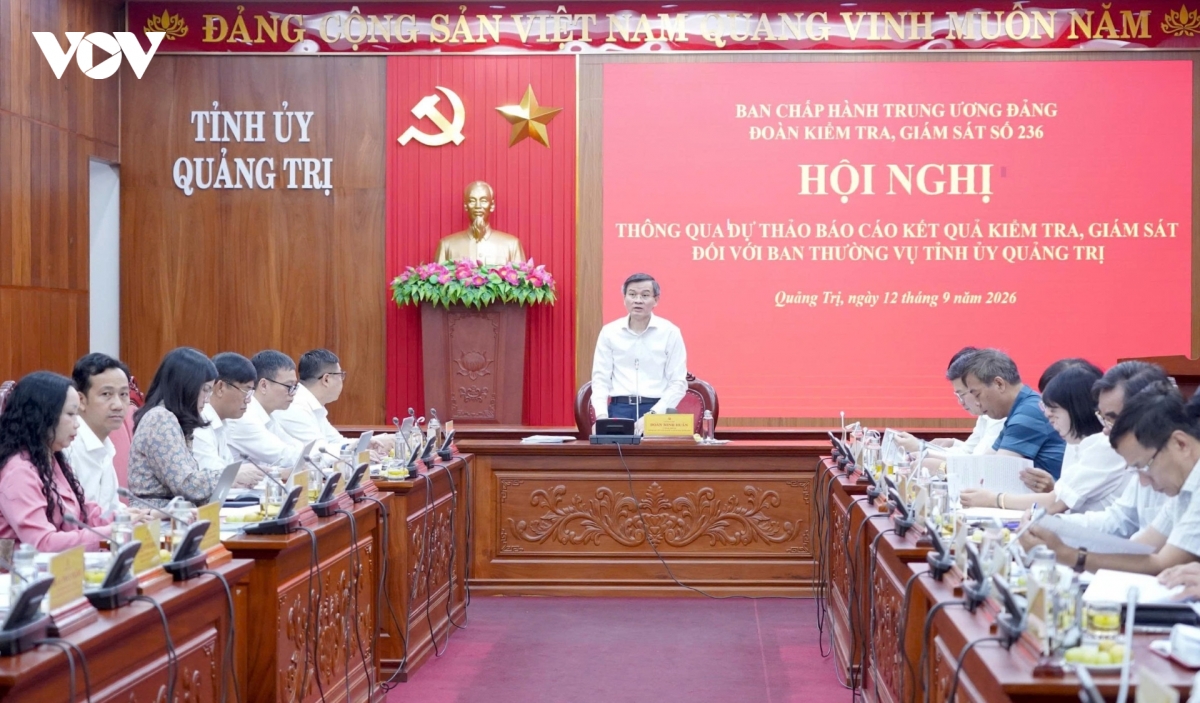 thong qua du thao bao cao ket qua kiem tra, giam sat tai quang tri hinh anh 1