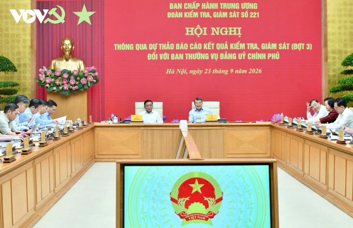 thong qua du thao bao cao ket qua kiem tra, giam sat doi voi ban thuong vu Dang uy chinh phu hinh anh 1