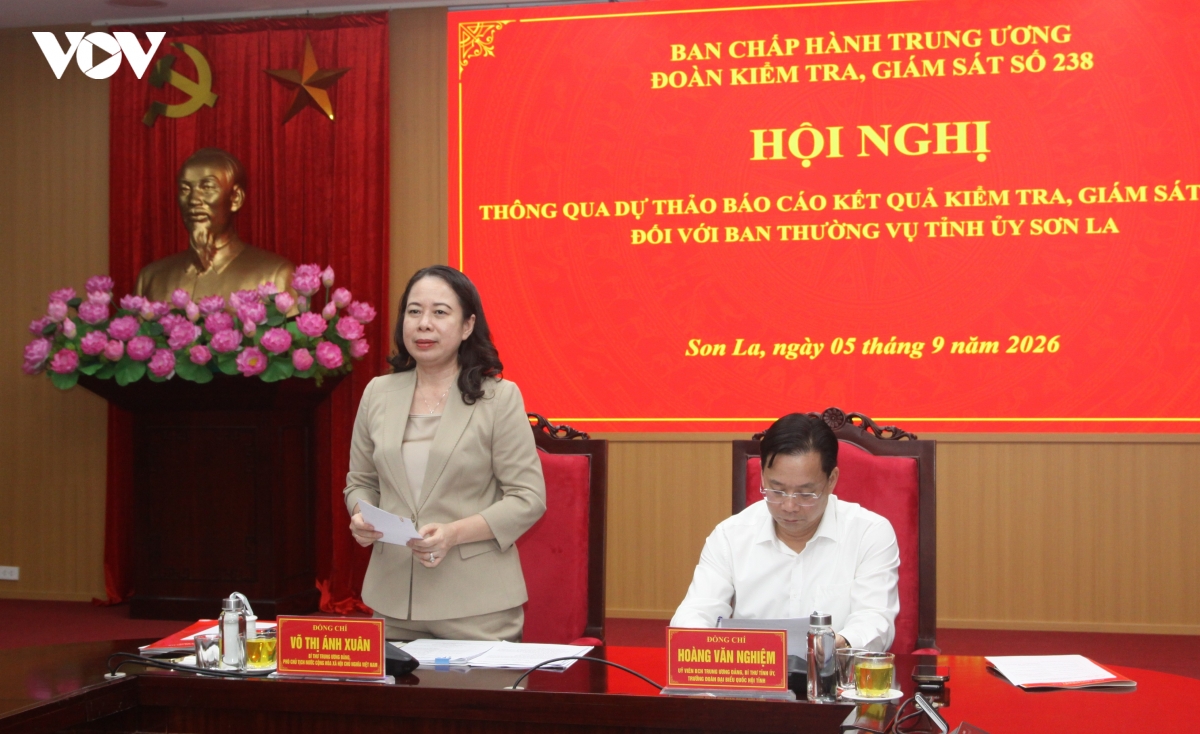 thong qua du thao bao cao kiem tra, giam sat doi voi ban thuong vu tinh uy son la hinh anh 4