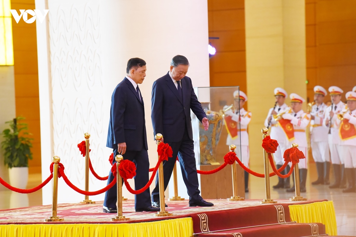 tong bi thu, chu tich nuoc chu tri le don chinh thuc nha vua vuong quoc thai lan hinh anh 4