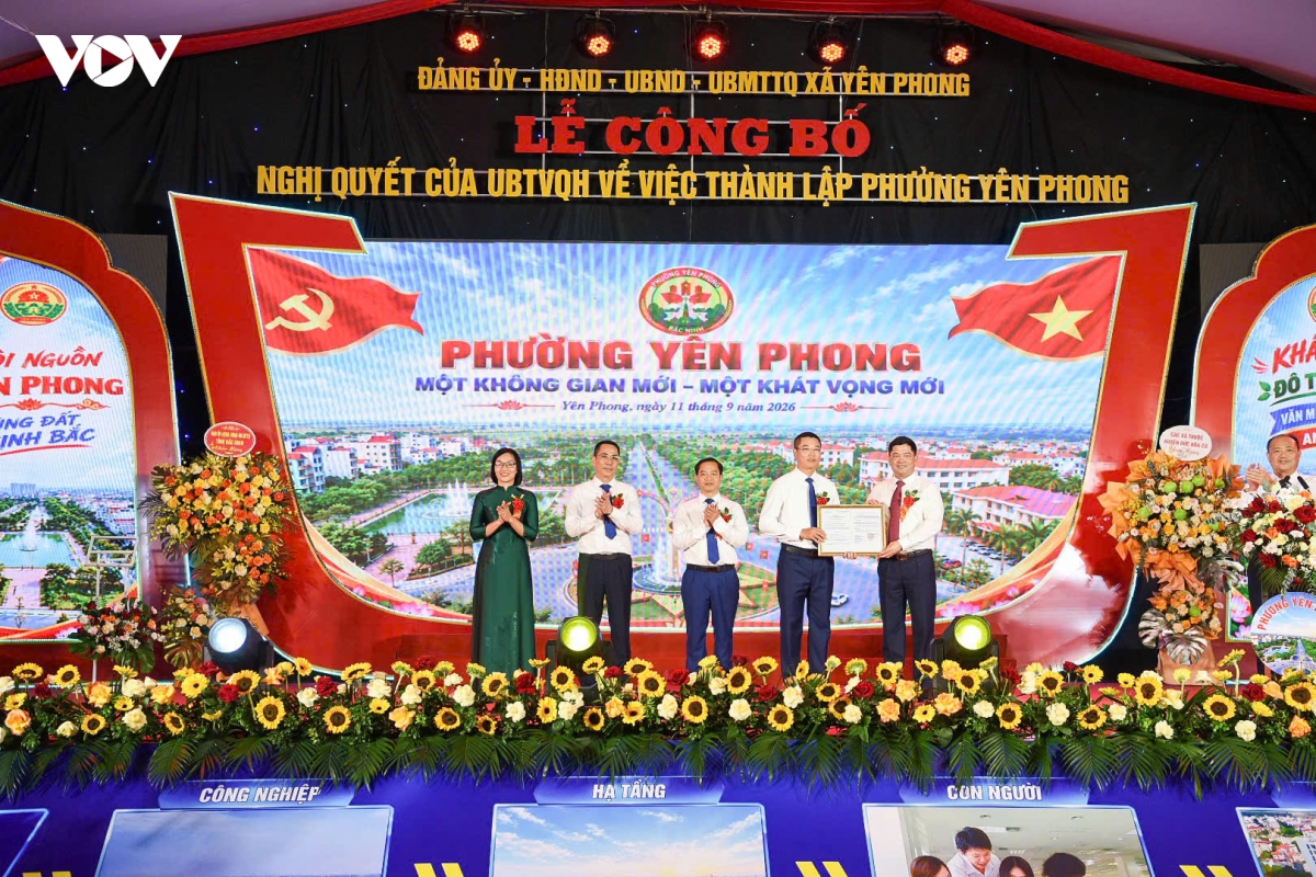 Thành lập phường Yên Phong, Bắc Ninh: Khởi đầu cho một giai đoạn phát triển mới