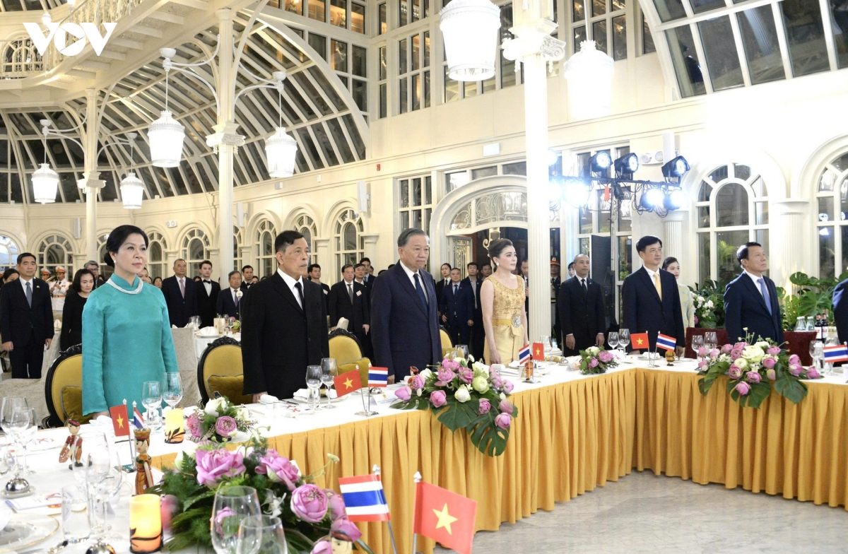 tong bi thu, chu tich nuoc to lam chu tri chieu dai nha vua vuong quoc thai lan va hoang hau hinh anh 1