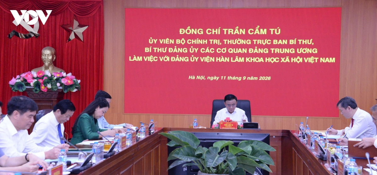 thuong truc ban bi thu lam viec voi Dang uy vien han lam khoa hoc xa hoi viet nam hinh anh 6