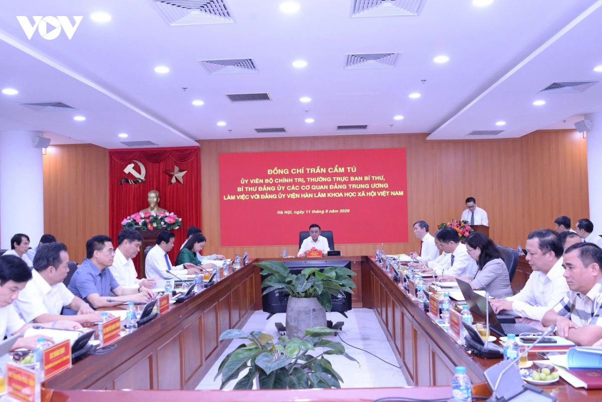 thuong truc ban bi thu lam viec voi Dang uy vien han lam khoa hoc xa hoi viet nam hinh anh 4