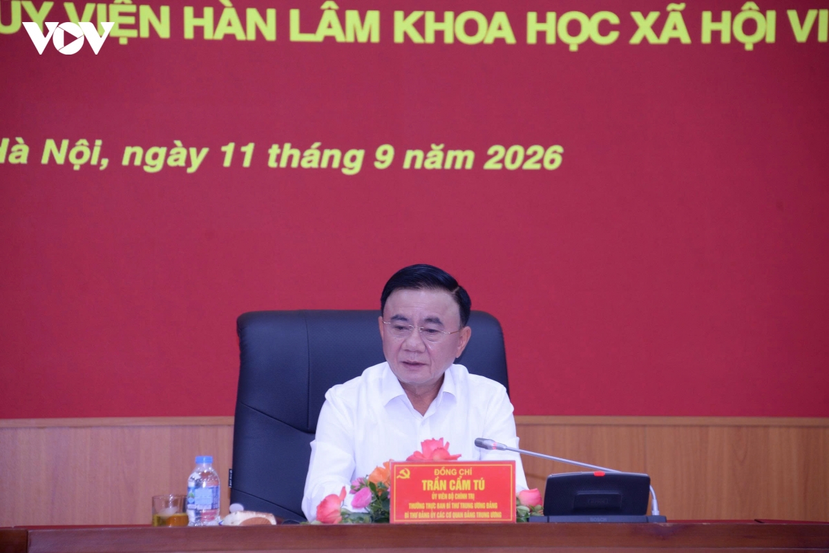 thuong truc ban bi thu lam viec voi Dang uy vien han lam khoa hoc xa hoi viet nam hinh anh 5