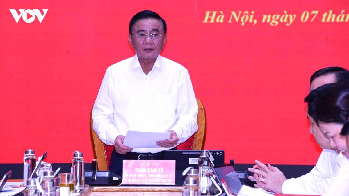 thuong truc ban bi thu chu tri hoi nghi ban thuong vu Dang uy cac co quan Dang trung uong hinh anh 1