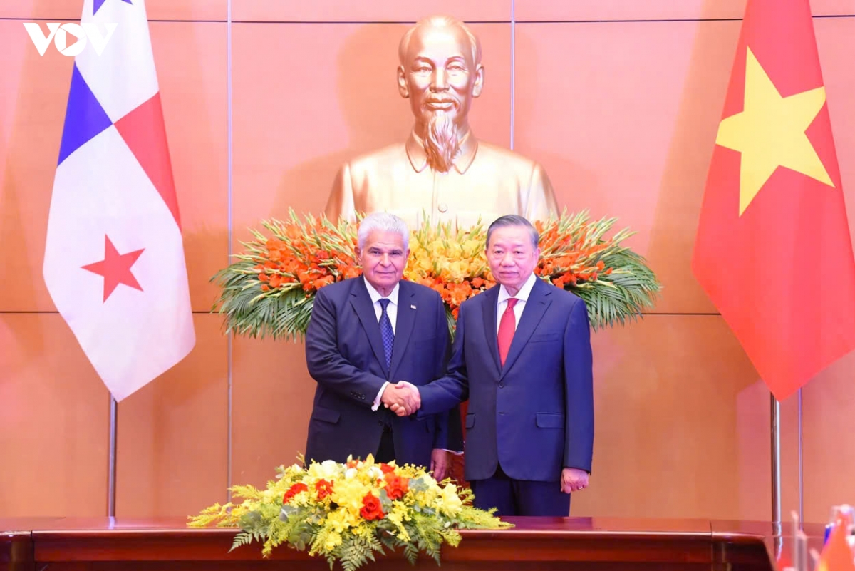 tong bi thu, chu tich nuoc to lam hoi dam voi tong thong panama hinh anh 1