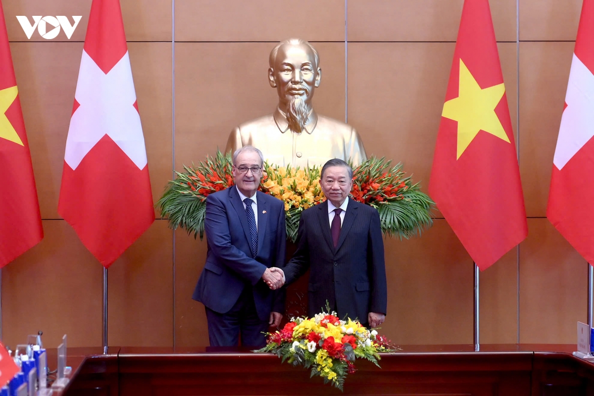 tong bi thu, chu tich nuoc to lam hoi dam voi tong thong thuy si guy parmelin hinh anh 1