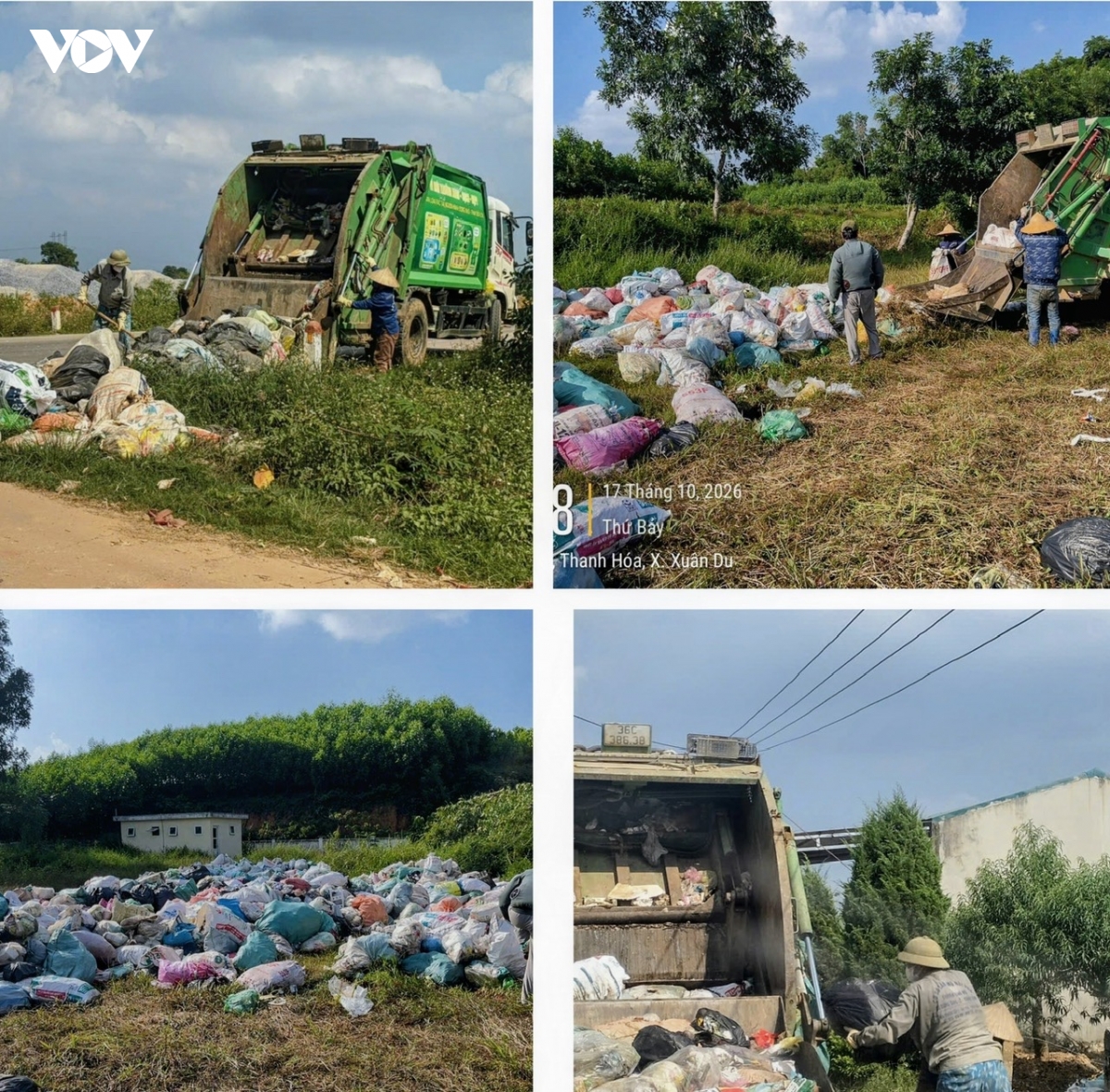 sau phan anh cua vov, rac thai o xa xuan du da duoc thu gom, xu ly hinh anh 2