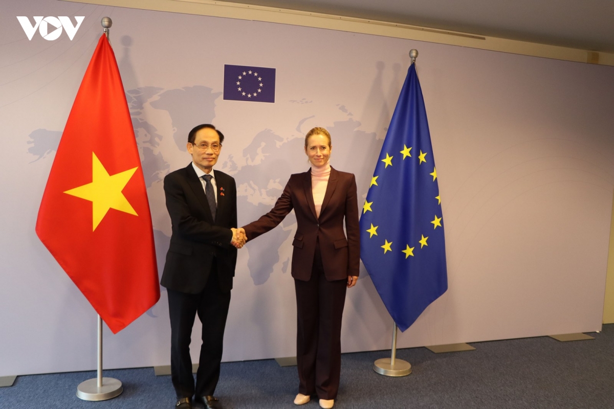 Bộ trưởng Bộ Ngoại giao Lê Hoài Trung gặp đại diện cấp cao EU
