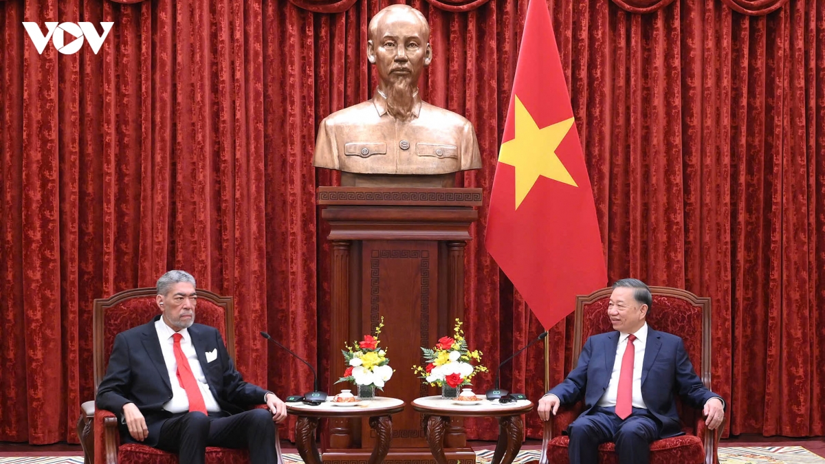 Tổng Bí thư, Chủ tịch nước tiếp Đoàn đại biểu cấp cao Đảng MIU Cộng hòa Dominica
