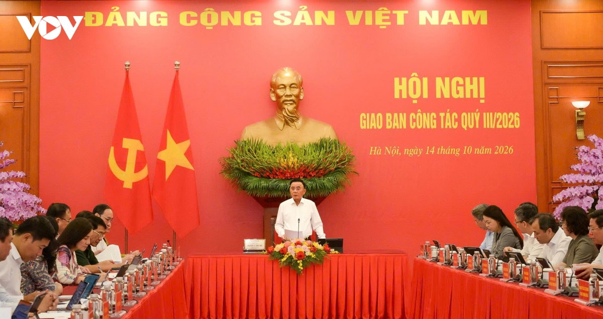 thuong truc ban bi thu tran cam tu chu tri hoi nghi giao ban quy iii 2026 hinh anh 1