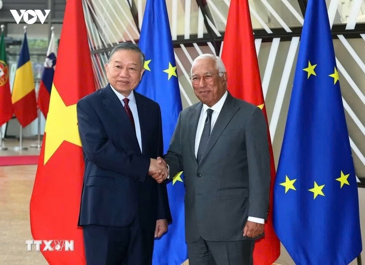 Tổng Bí thư, Chủ tịch nước Tô Lâm Hội đàm với Chủ tịch Hội đồng châu Âu
