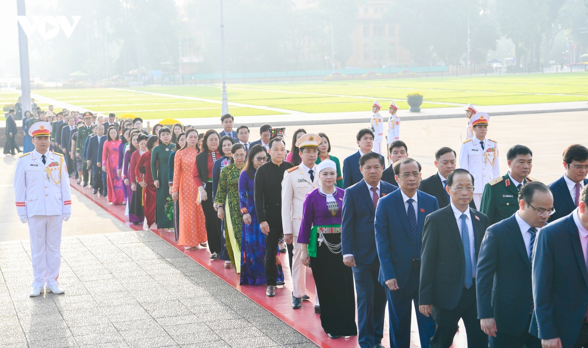 lanh dao Dang, nha nuoc va cac dai bieu quoc hoi vao lang vieng chu tich ho chi minh hinh anh 6