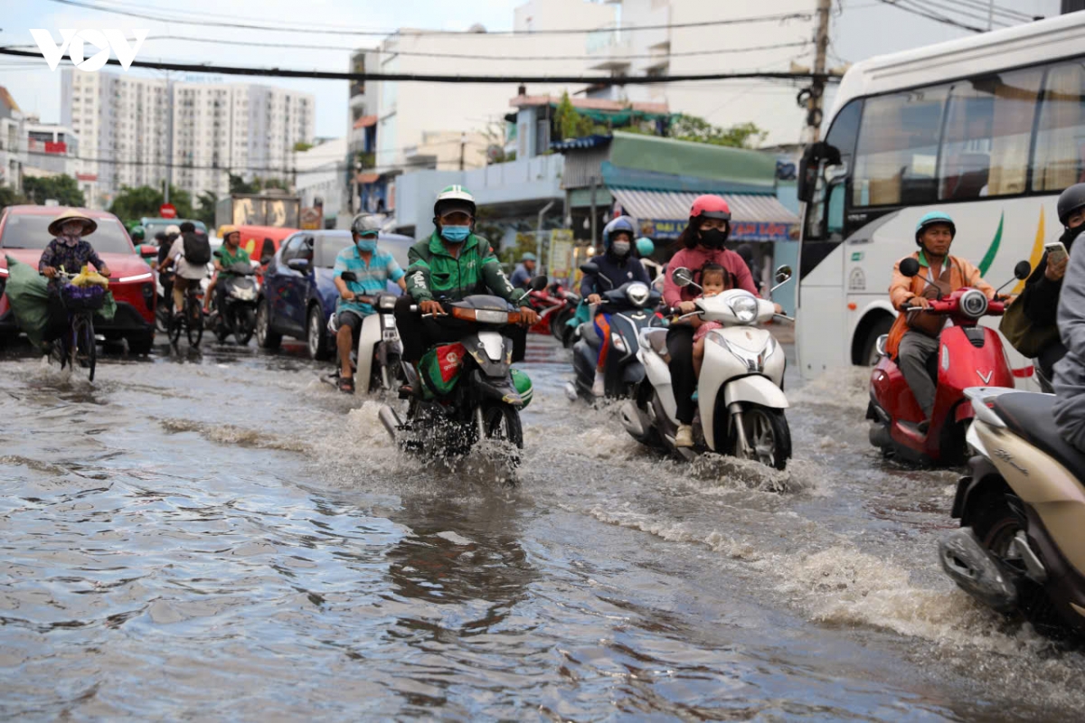 trieu cuong dat dinh, nguoi dan tp.hcm chat vat di chuyen trong bien nuoc hinh anh 5