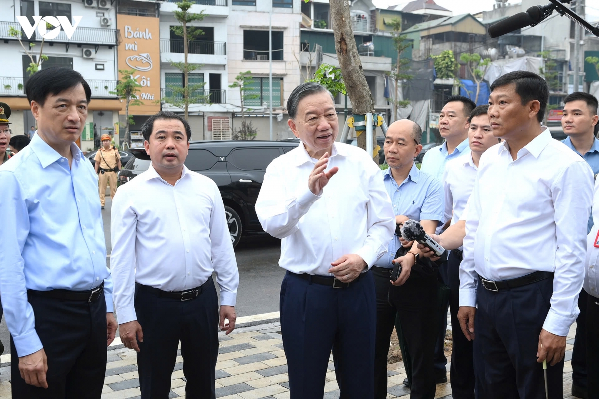 tong bi thu, chu tich nuoc to lam kiem tra cong trinh trong diem cua ha noi hinh anh 5
