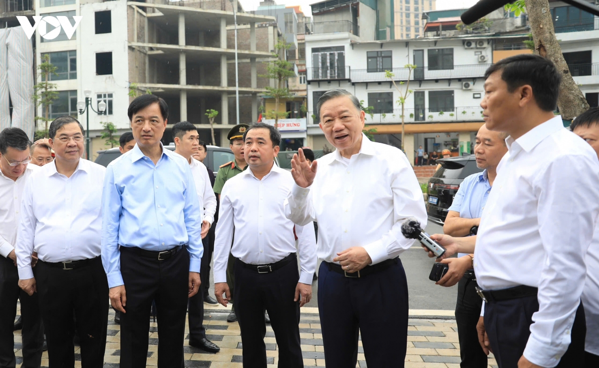 tong bi thu, chu tich nuoc to lam kiem tra cong trinh trong diem cua ha noi hinh anh 7