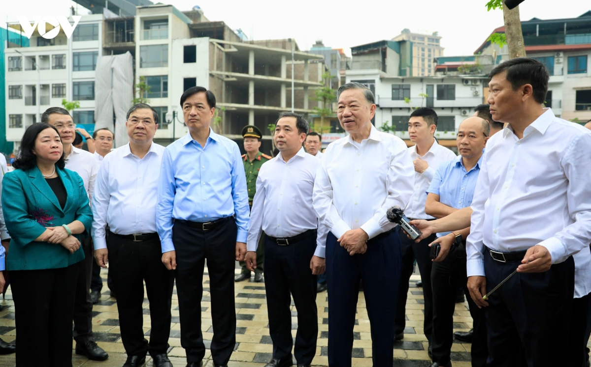 tong bi thu, chu tich nuoc to lam kiem tra cong trinh trong diem cua ha noi hinh anh 6
