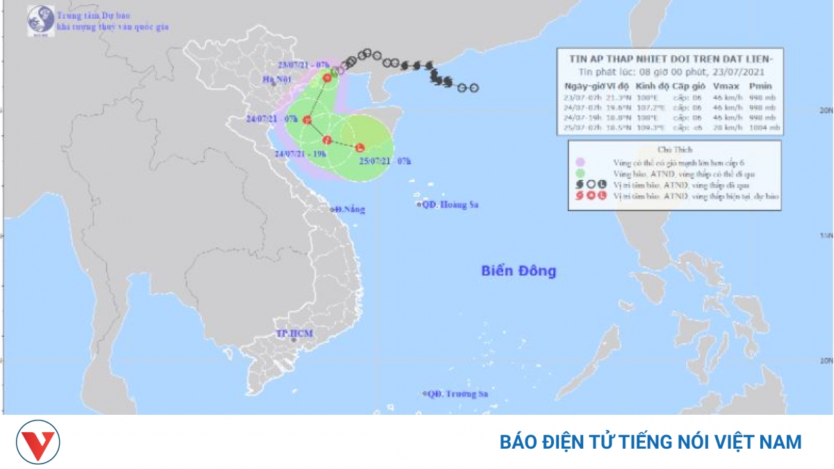 Ảnh hưởng từ áp thấp nhiệt đới, nhiều nơi trên cả nước có mưa vừa đến mưa to - Vimarsana News