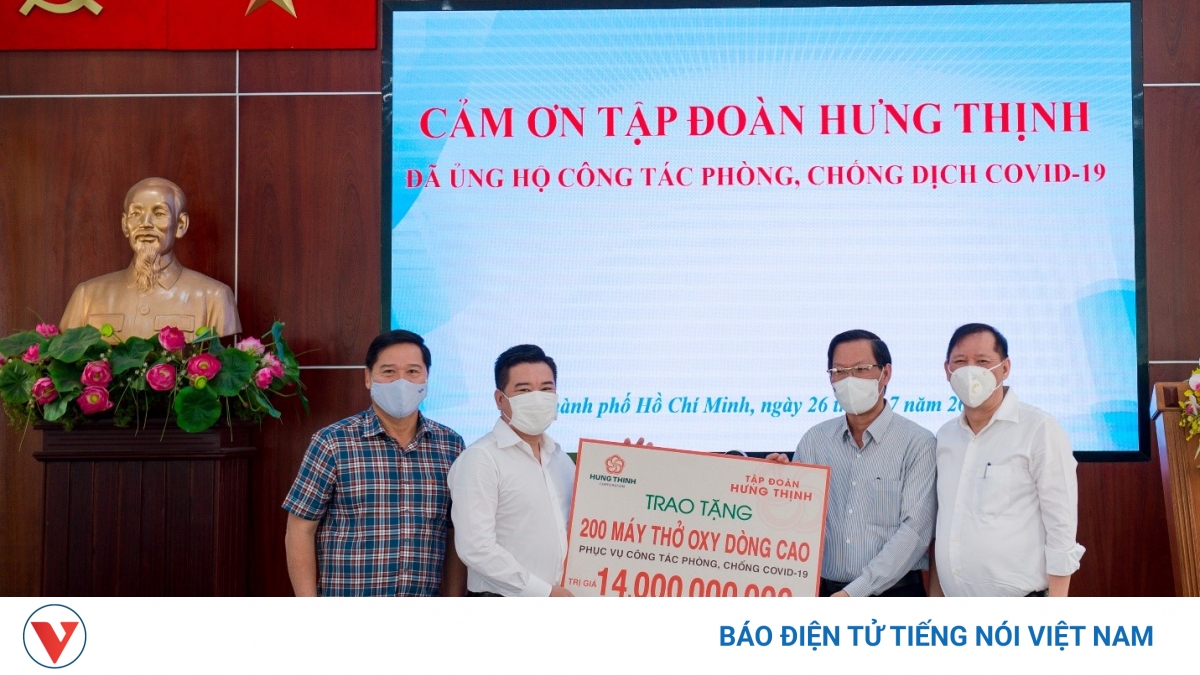 Tập đoàn Hưng Thịnh hỗ trợ hơn 35 tỷ đồng cho TP.HCM phòng chống dịch - Vimarsana News