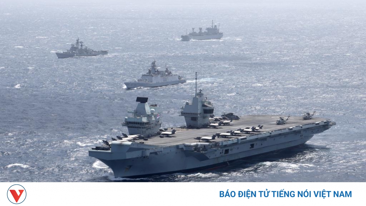 Nhóm tàu sân bay Anh HMS Queen Elizabeth đi vào Biển Đông - Vimarsana News
