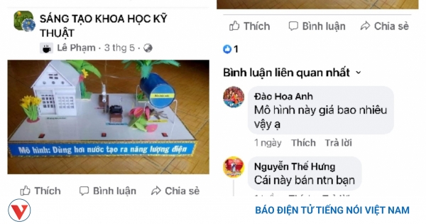 Đề tài khoa học kỹ thuật của học sinh mua bán công khai trên các chợ online