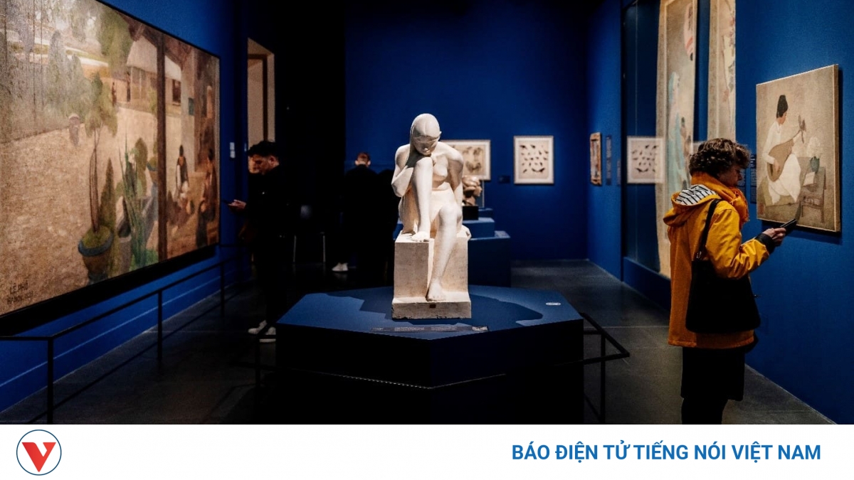 Renowned paintings of Vietnamese artists exhibited in France