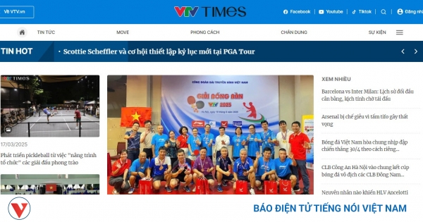 VTV Times Khai Trương Chuyên Trang Thể Thao Đa Nền Tảng: Thiên Đường Cho Người Hâm Mộ!