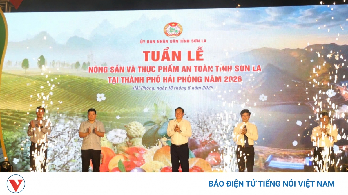 Khai mạc Tuần lễ nông sản và thực phẩm an toàn tỉnh Sơn La tại Hải Phòng năm 2026