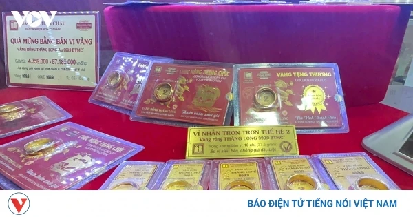 Giá vàng trong nước giảm nhẹ ngày 18/8
