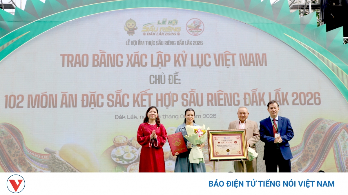 Sầu riêng Đắk Lắk được sáng tạo thành 102 món ăn đặc sắc