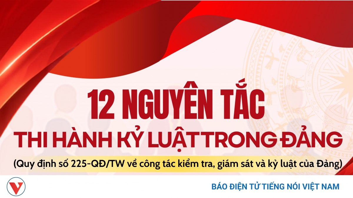 12 nguyên tắc thi hành kỷ luật trong Đảng